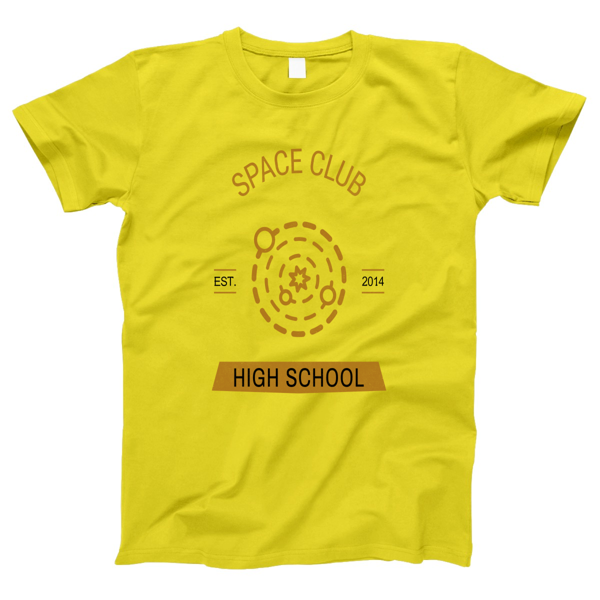 Space Club High School Women's T-shirt | Yellow