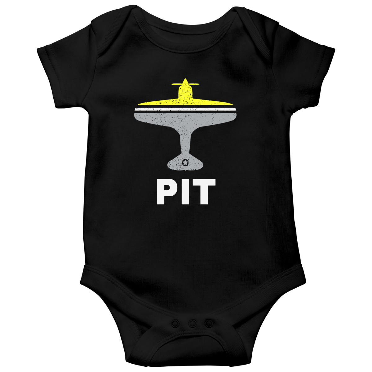 Fly Pittsburgh PIT Airport Baby Bodysuits | Black