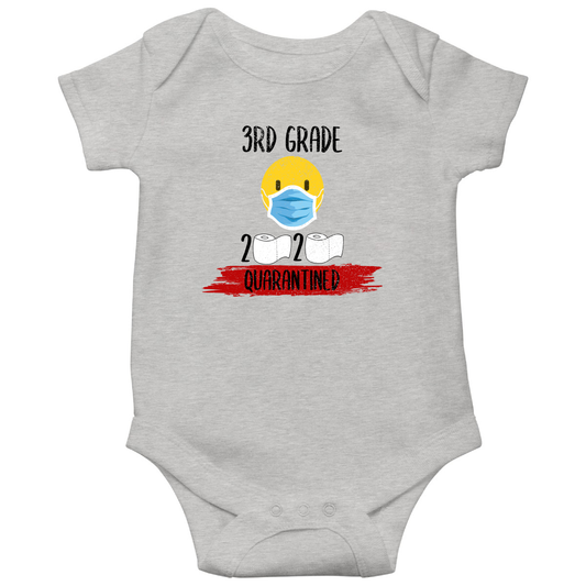 3rd Grader Quarantined Baby Bodysuits | Gray