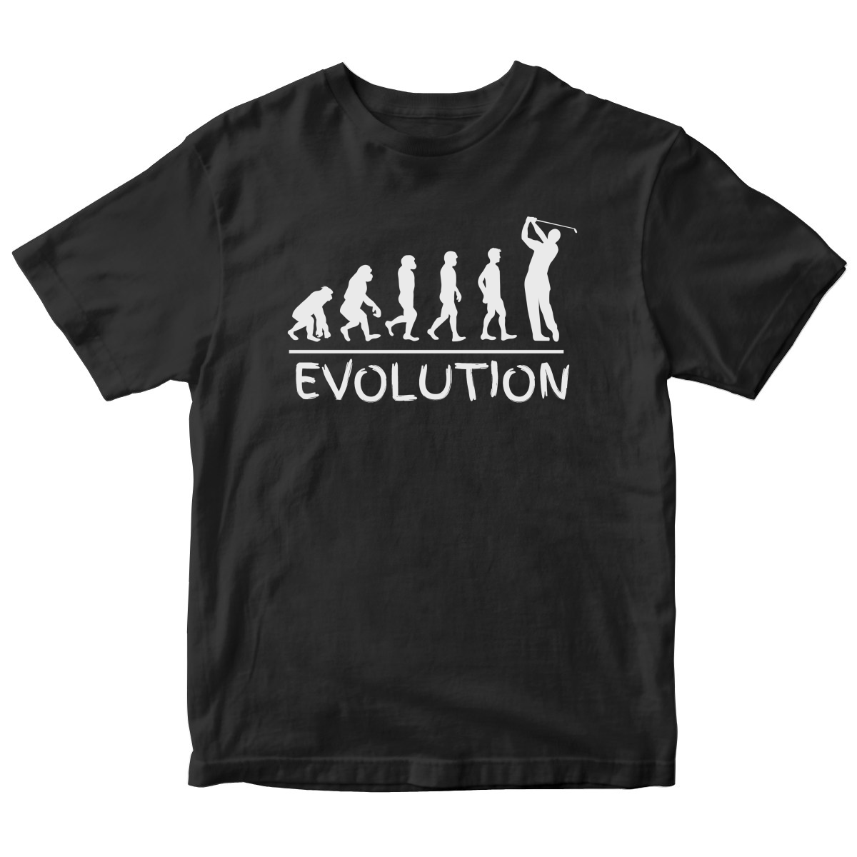 Golf Evolution  Kids T-shirt | Black