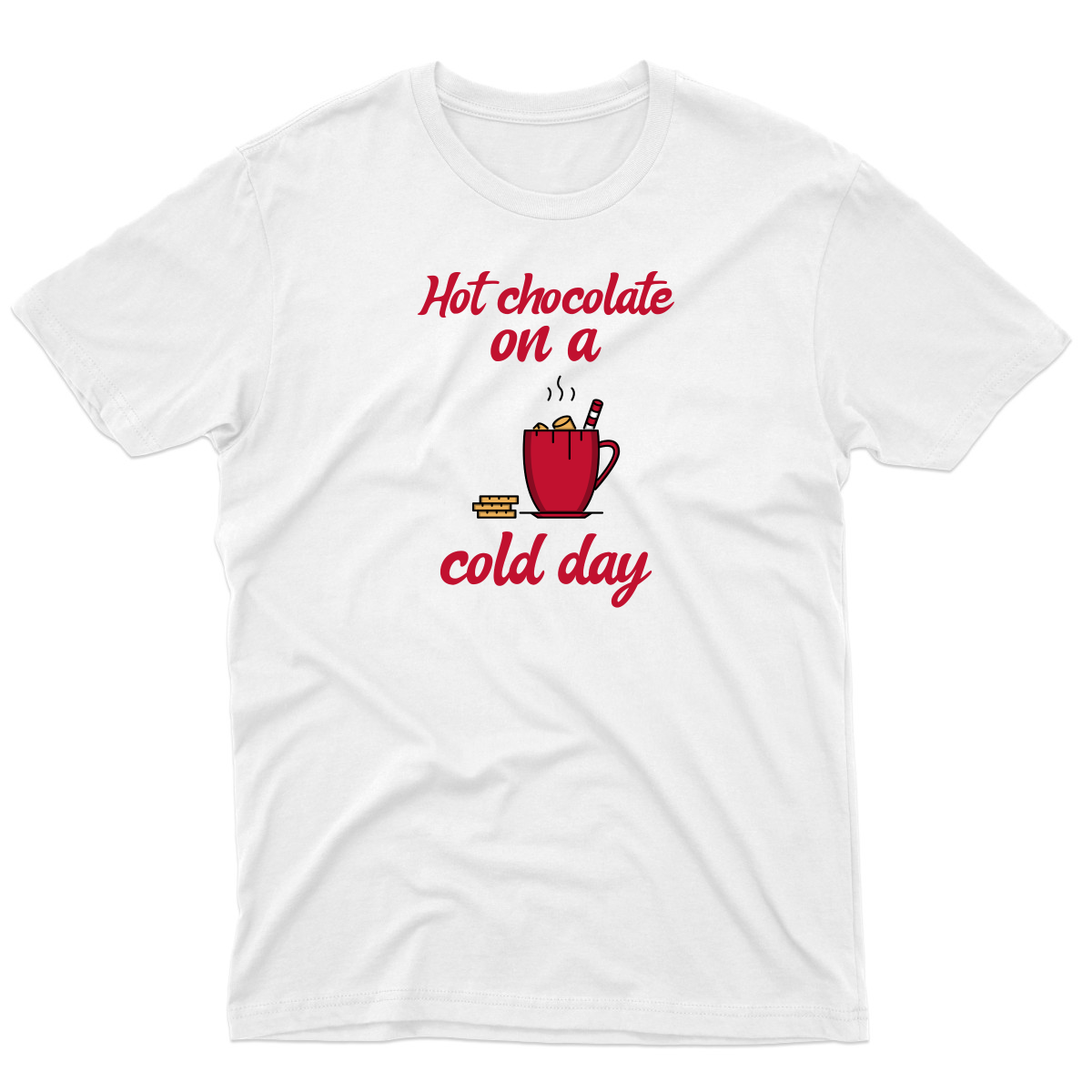 Hot Chocolate on a Cold Day Men's T-shirt | White