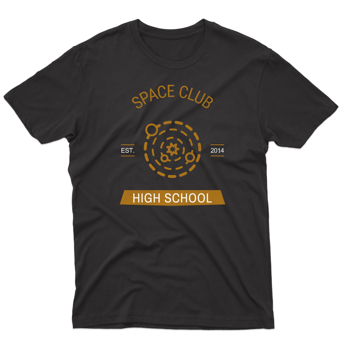 Space Club High School Men's T-shirt | Black