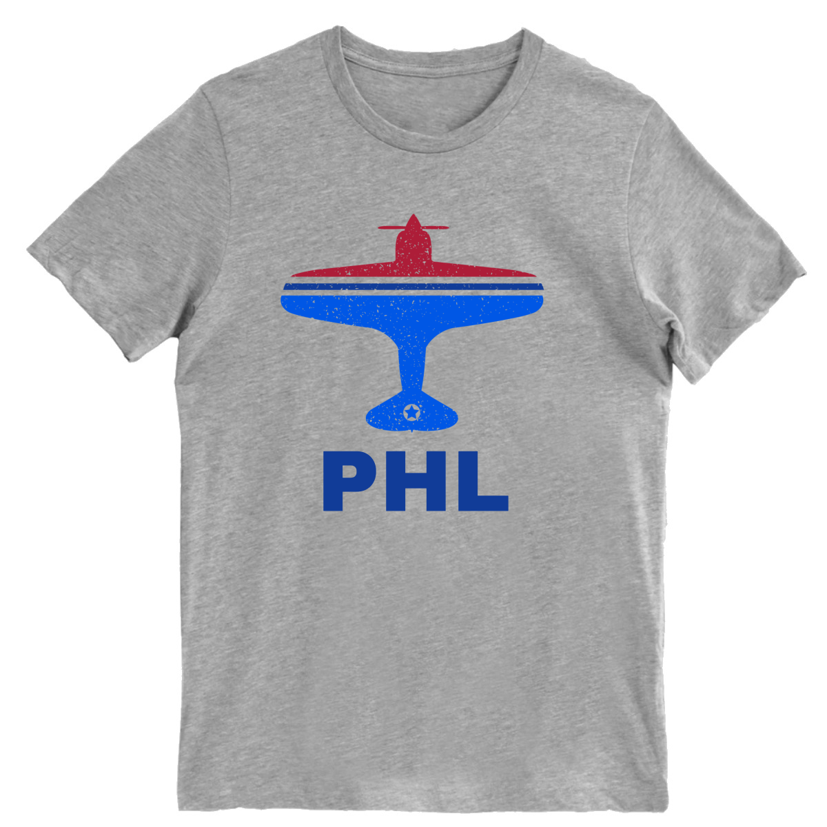 Fly Philadelphia PHL Airport Men's T-shirt | Gray