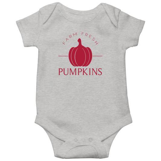 Farm Fresh Pumpkins Baby Bodysuits | Gray