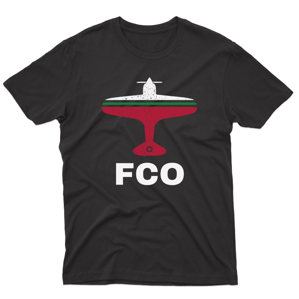 Fly Rome FCO Airport Men's T-shirt | Black