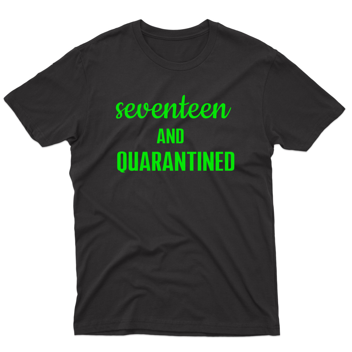 17th Birthday and Quarantined Men's T-shirt | Black