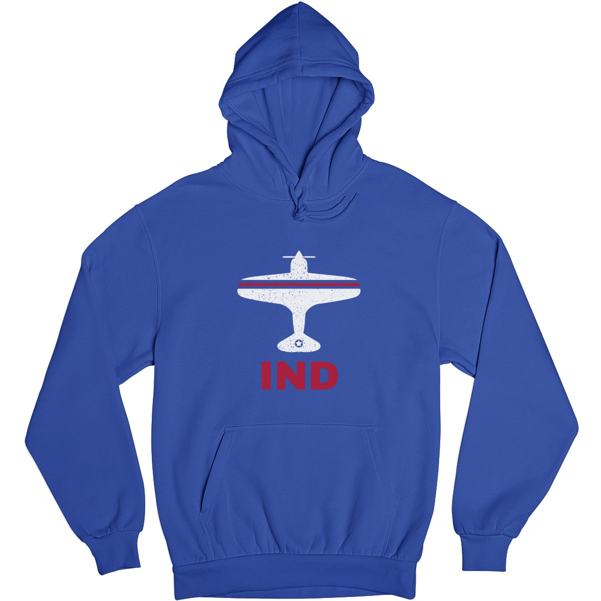 Fly Indianapolis IND Airport Unisex Hoodie | Blue