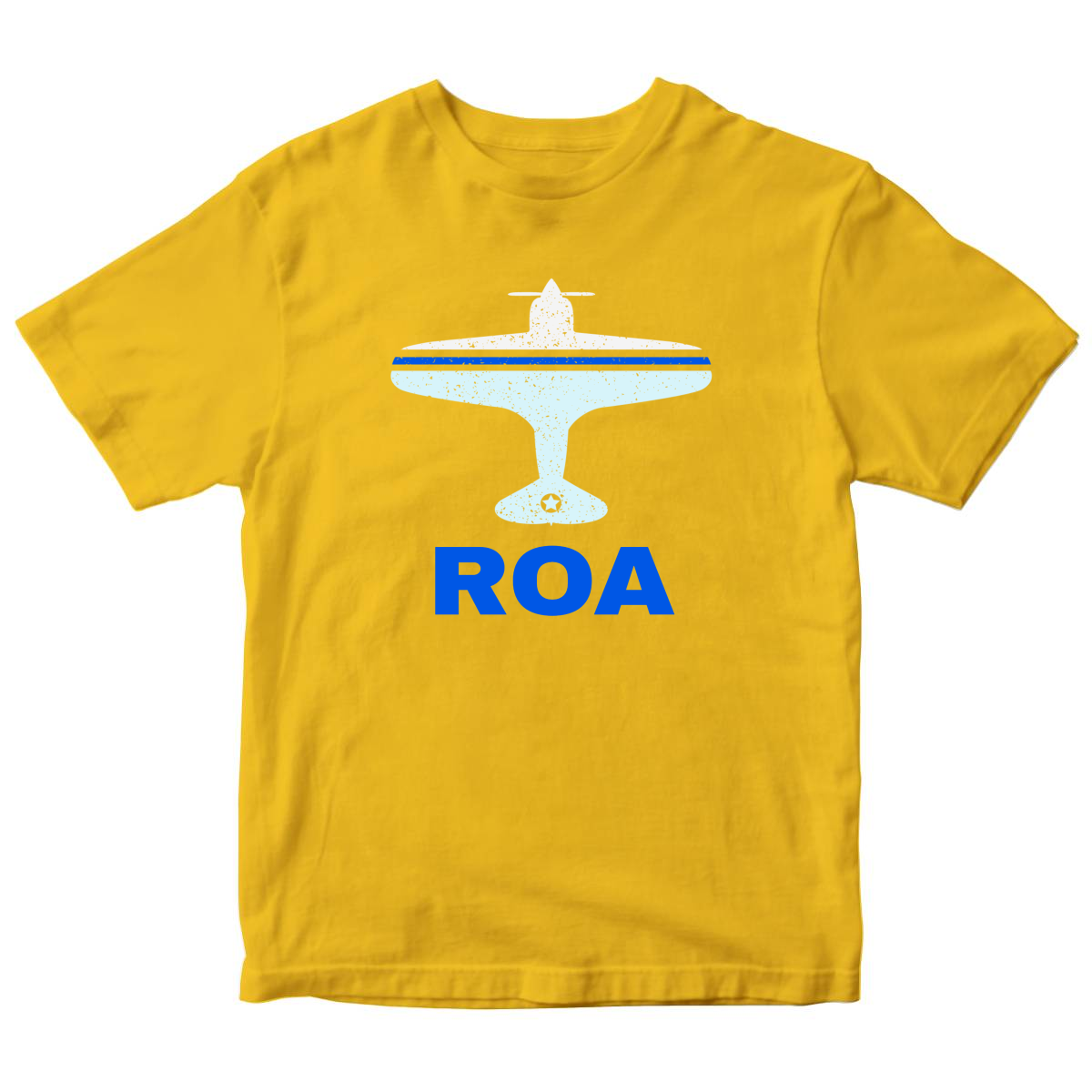 Fly Roanoke ROA Airport Kids T-shirt | Yellow