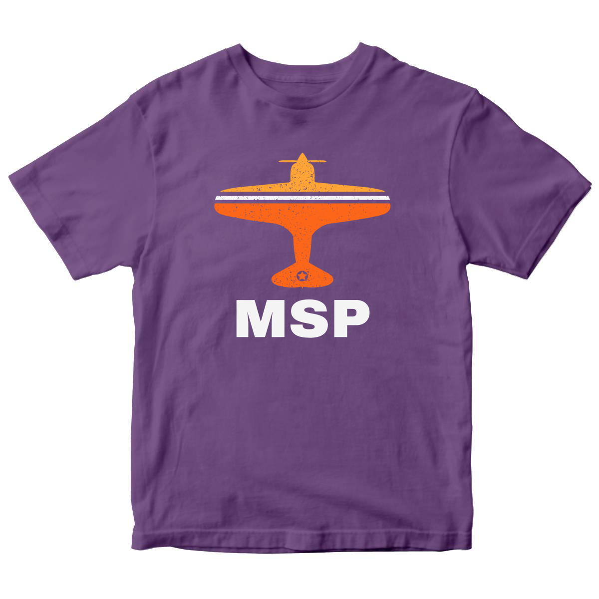 Fly Minneapolis MSP Airport Kids T-shirt | Purple