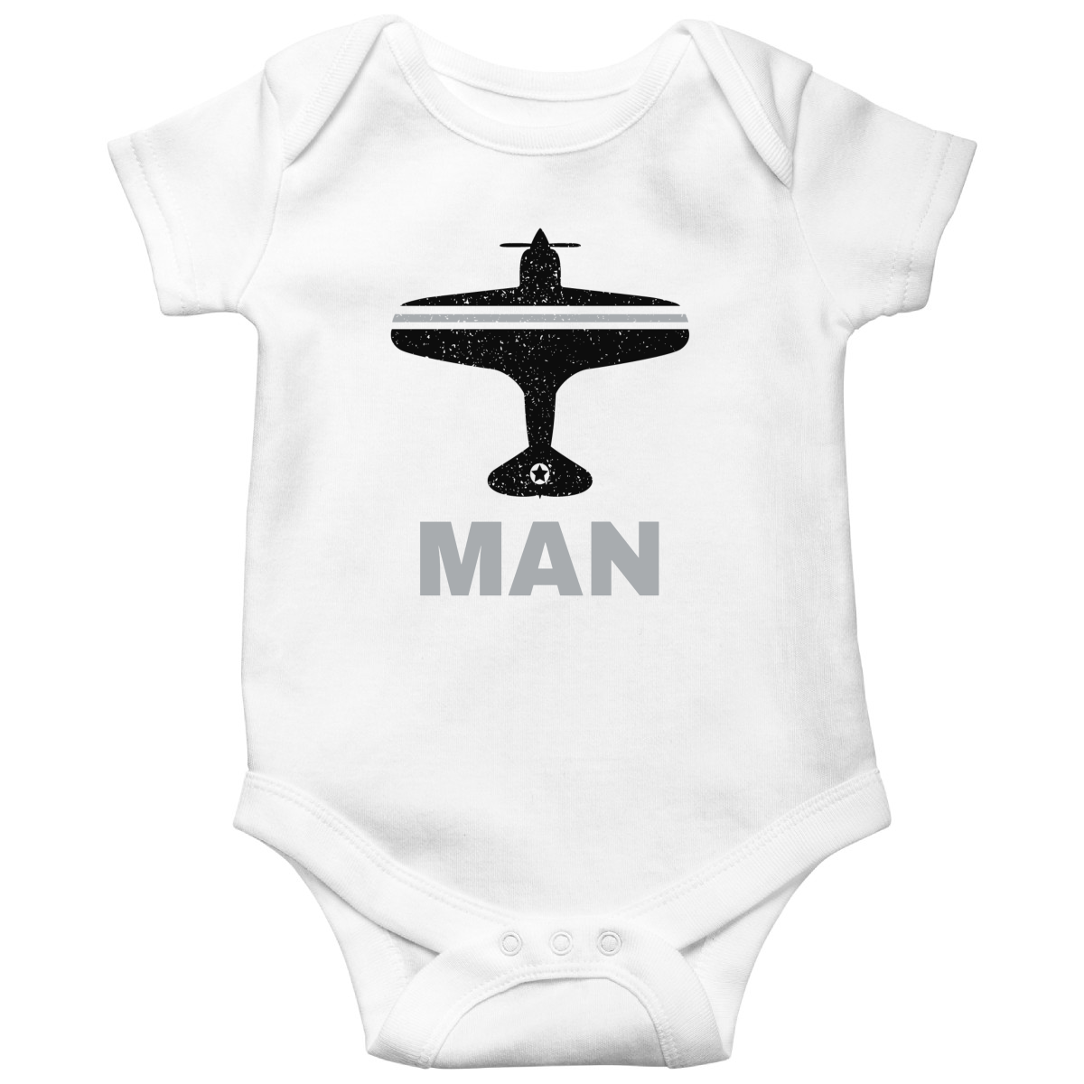 Fly Manchester MAN Airport Baby Bodysuits | White