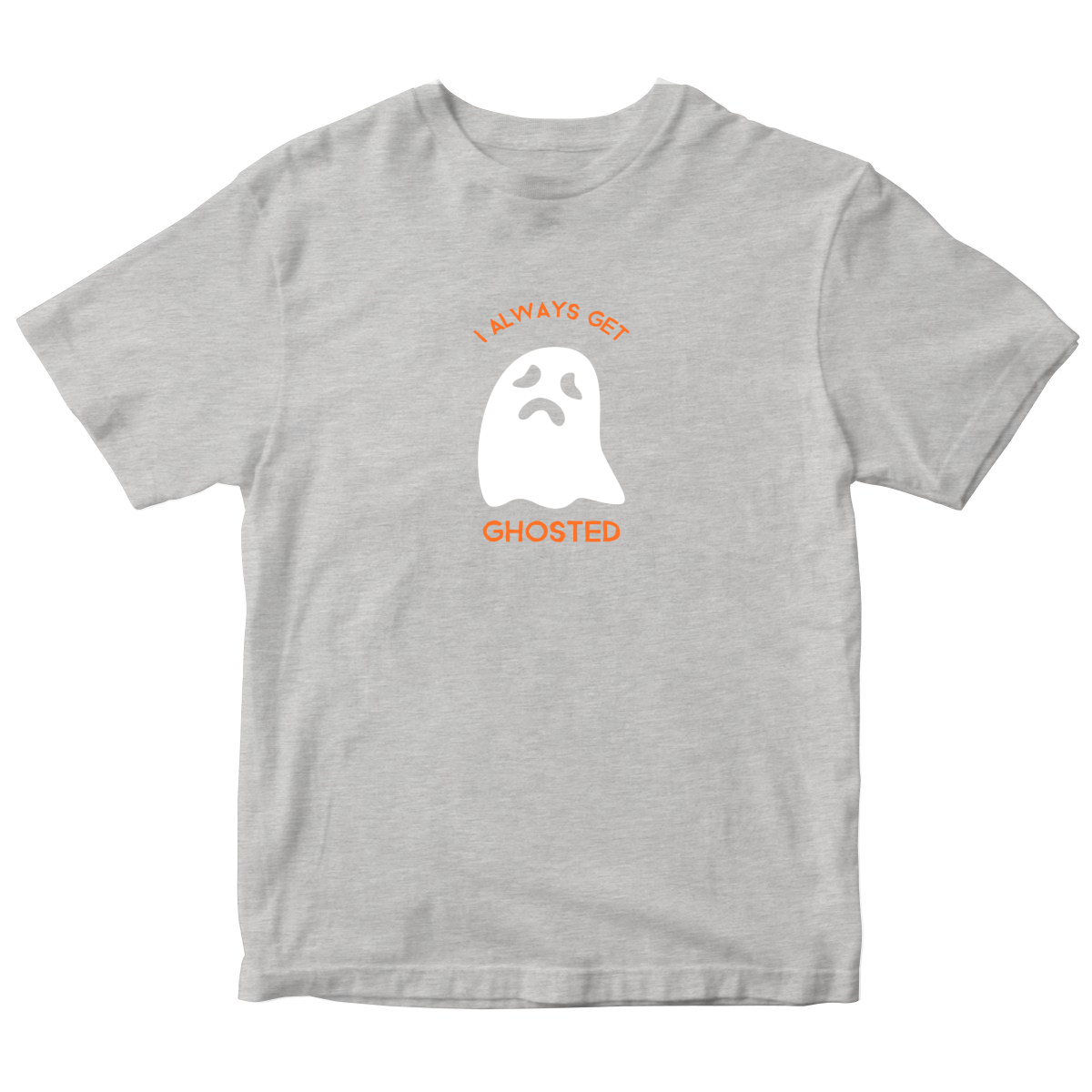 I Always Get Ghosted Kids T-shirt | Gray