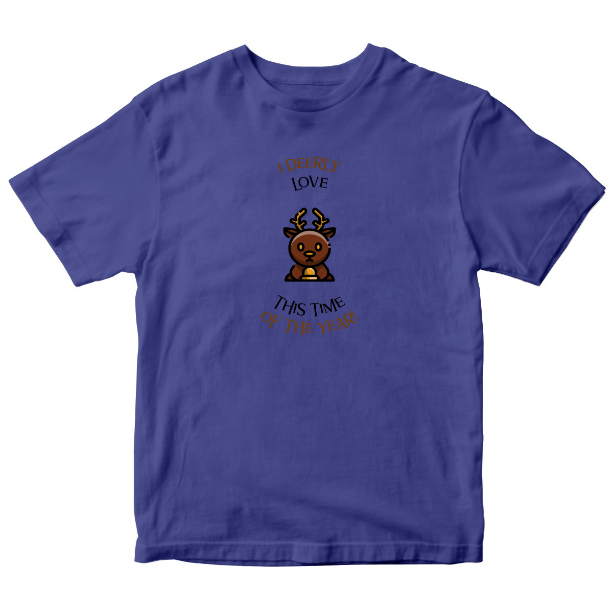 I Deerly Love This Time of the Year! Kids T-shirt | Blue