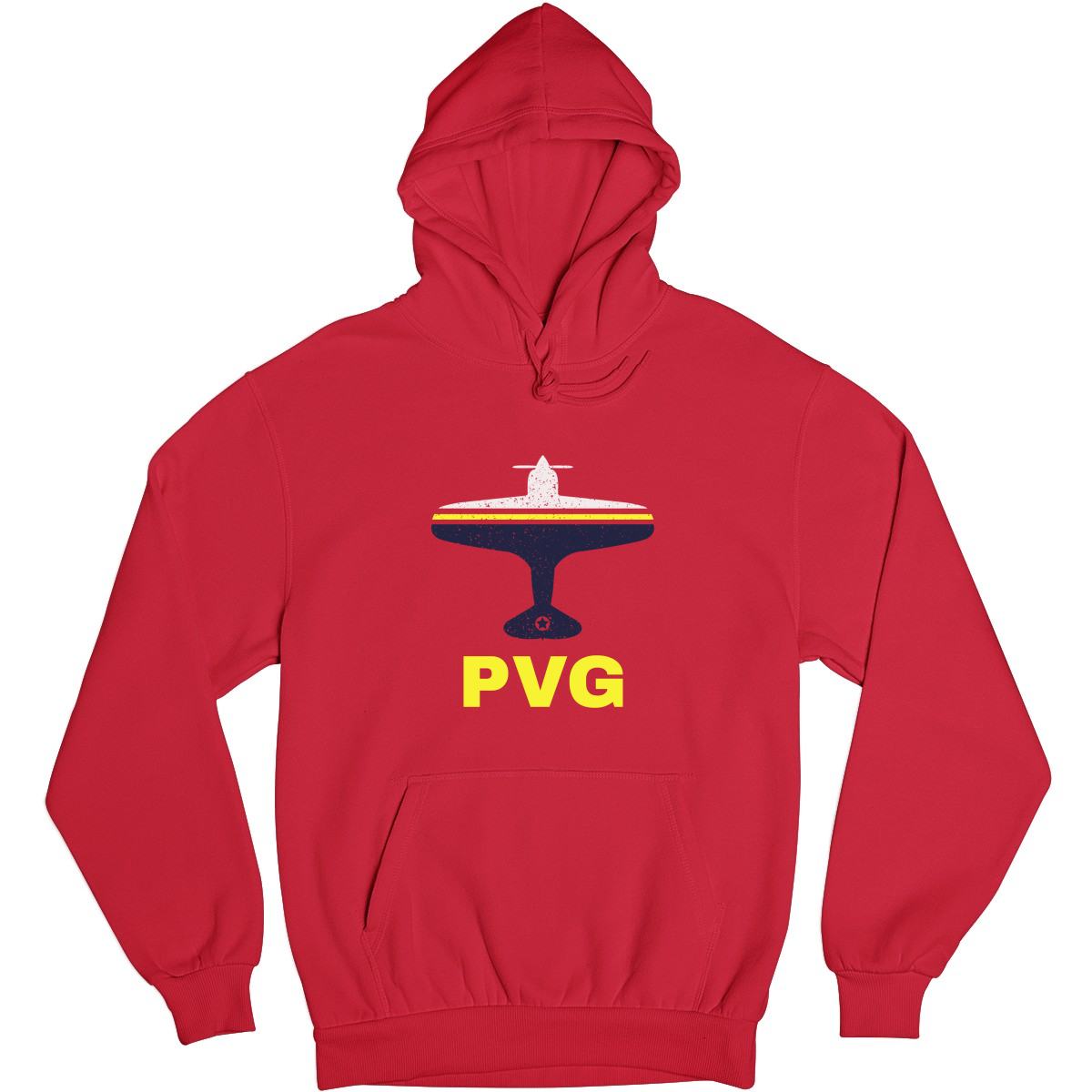Fly Shanghai PVG Airport Unisex Hoodie | Red