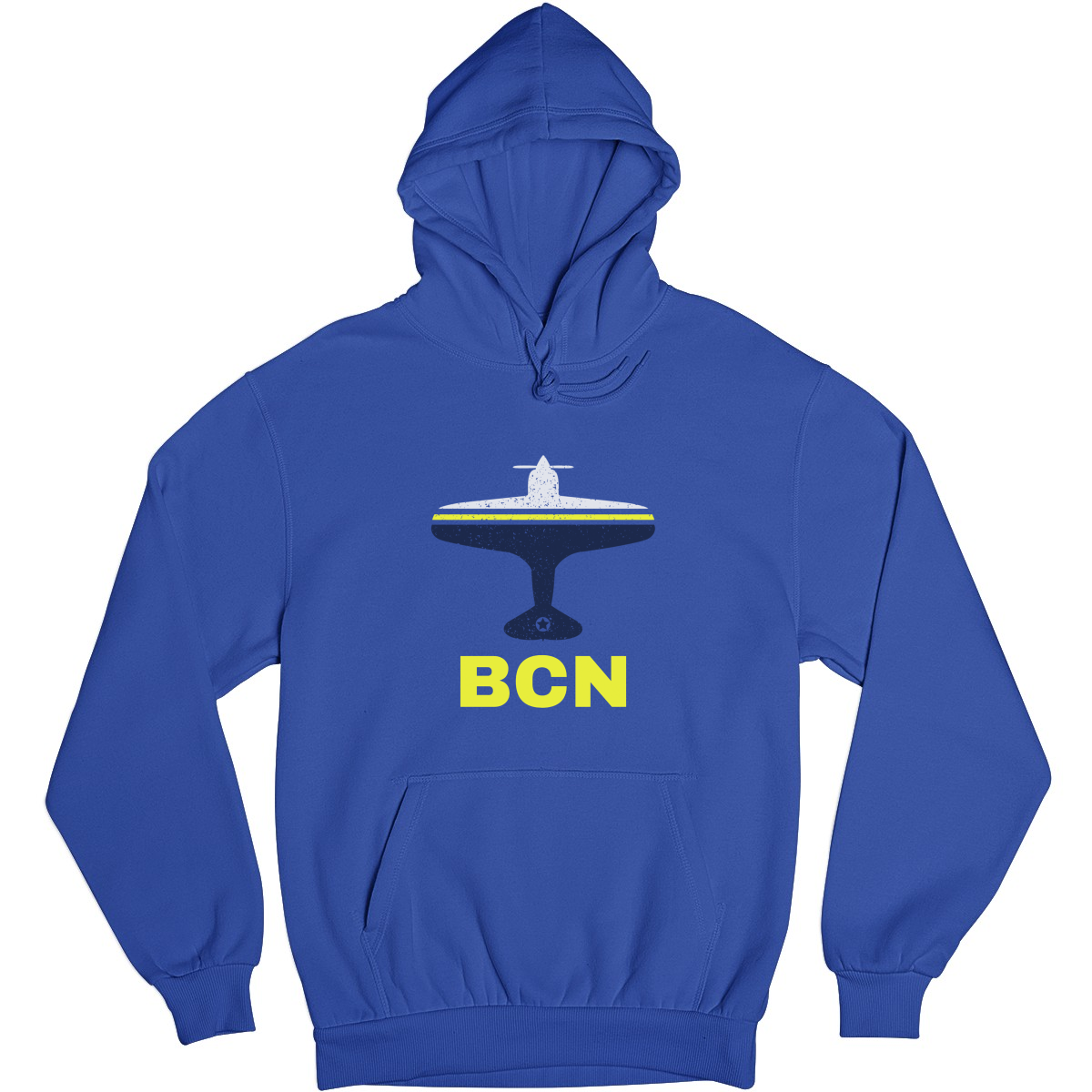 Fly Barcelona BCN Airport Unisex Hoodie | Blue