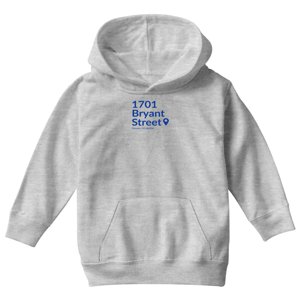 Denver Football Stadium Kids Hoodie | Gray