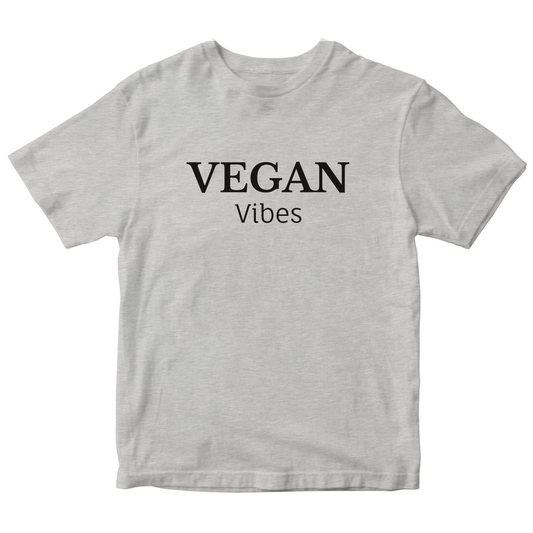 Vegan Vibes Kids T-shirt | Gray