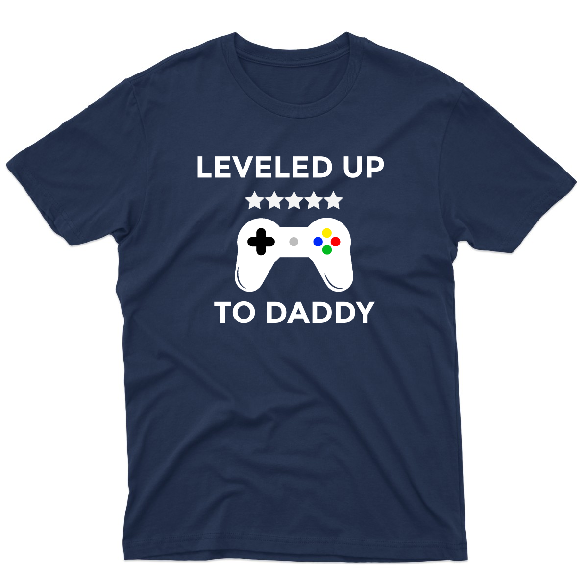 LEVELED UP TO DADDY Men's T-shirt | Navy