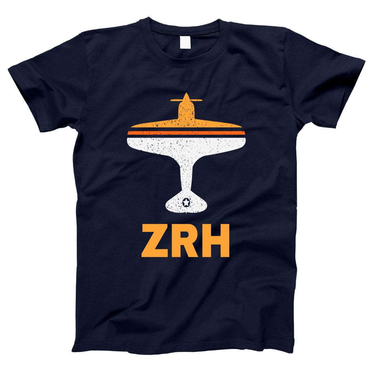 Fly Zurich ZRH Airport Women's T-shirt | Navy
