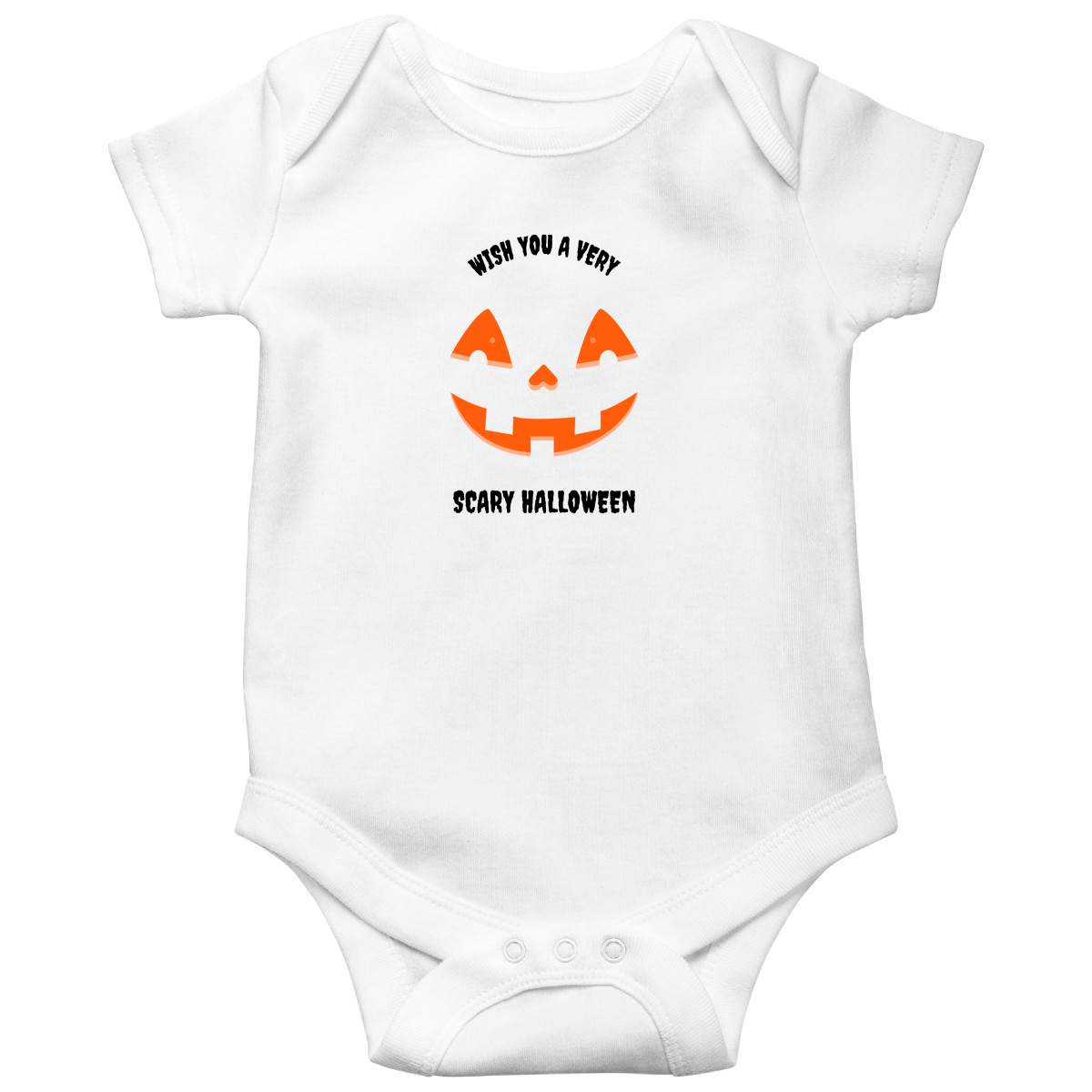 Wish You a Very Scary Halloween Baby Bodysuits | White