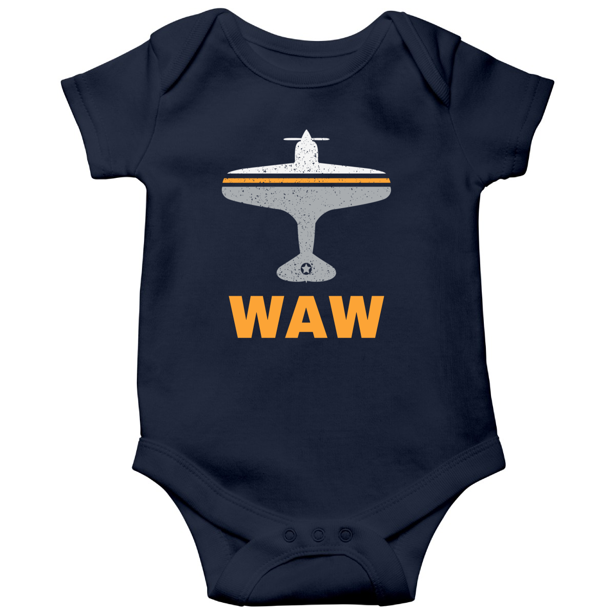 Fly Warsaw WAW Airport Baby Bodysuits | Navy