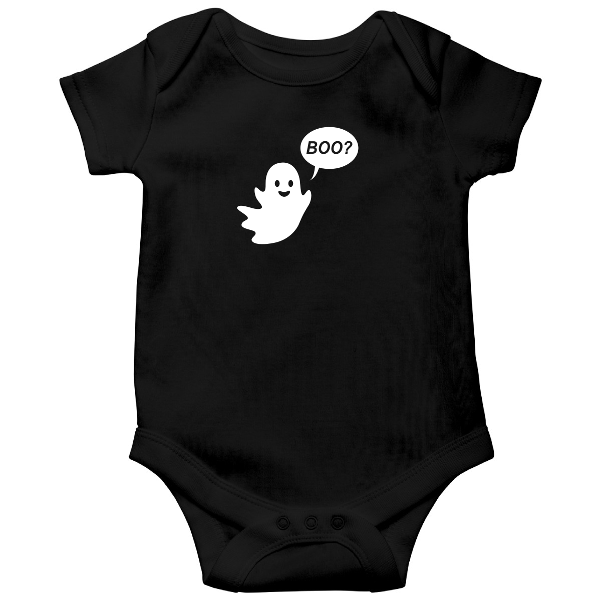 Cute Ghost Halloween Baby Bodysuits | Black