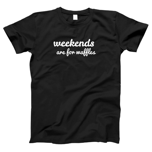 Weekends Are For Waffles Women's T-shirt | Black