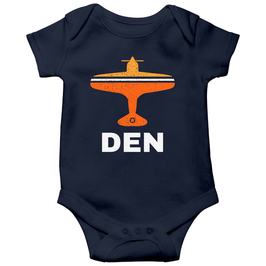 Fly Denver DEN Airport Baby Bodysuits | Navy