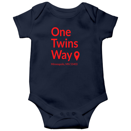 Minnesota Baseball Stadium Baby Bodysuits | Navy