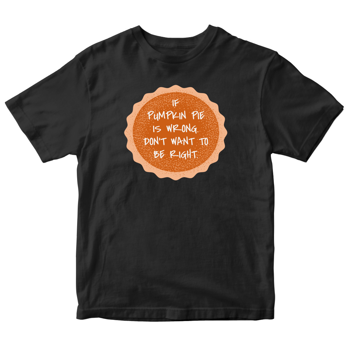 Pumpkin Pie Kids T-shirt | Black