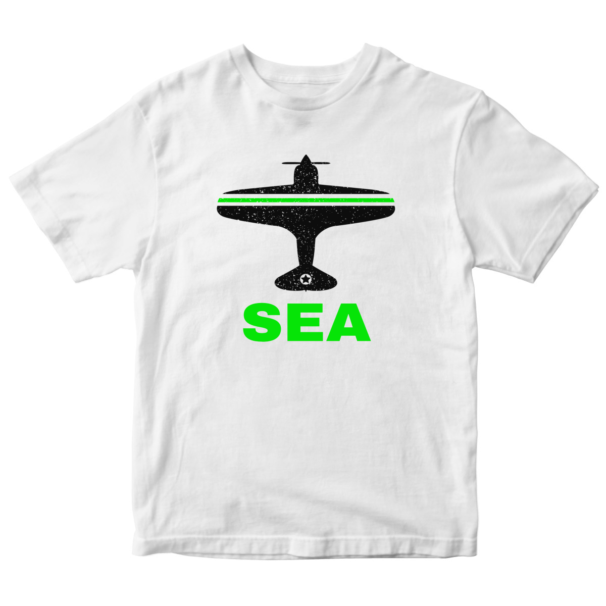 Fly Seattle SEA Airport Kids T-shirt | White