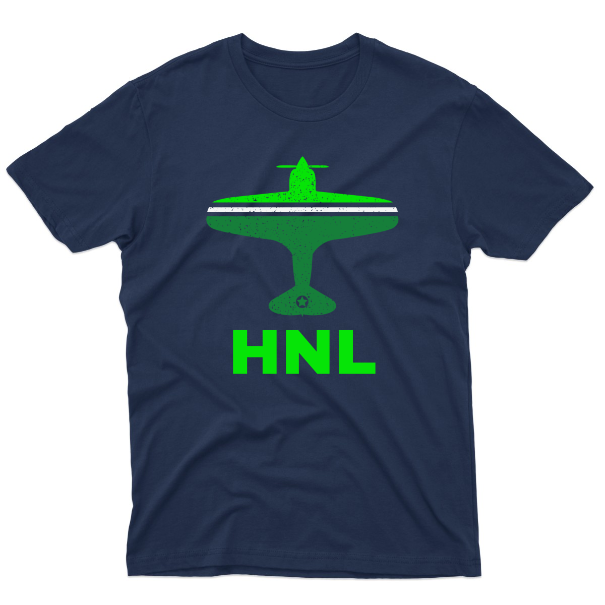 Fly Honolulu HNL Airport Men's T-shirt | Navy