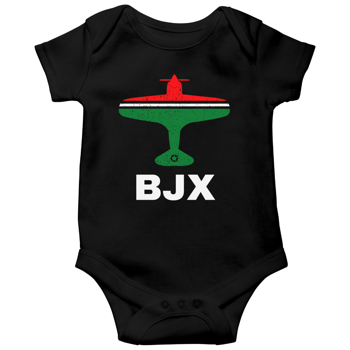 FLY Guanajuato BJX Airport Baby Bodysuits | Black