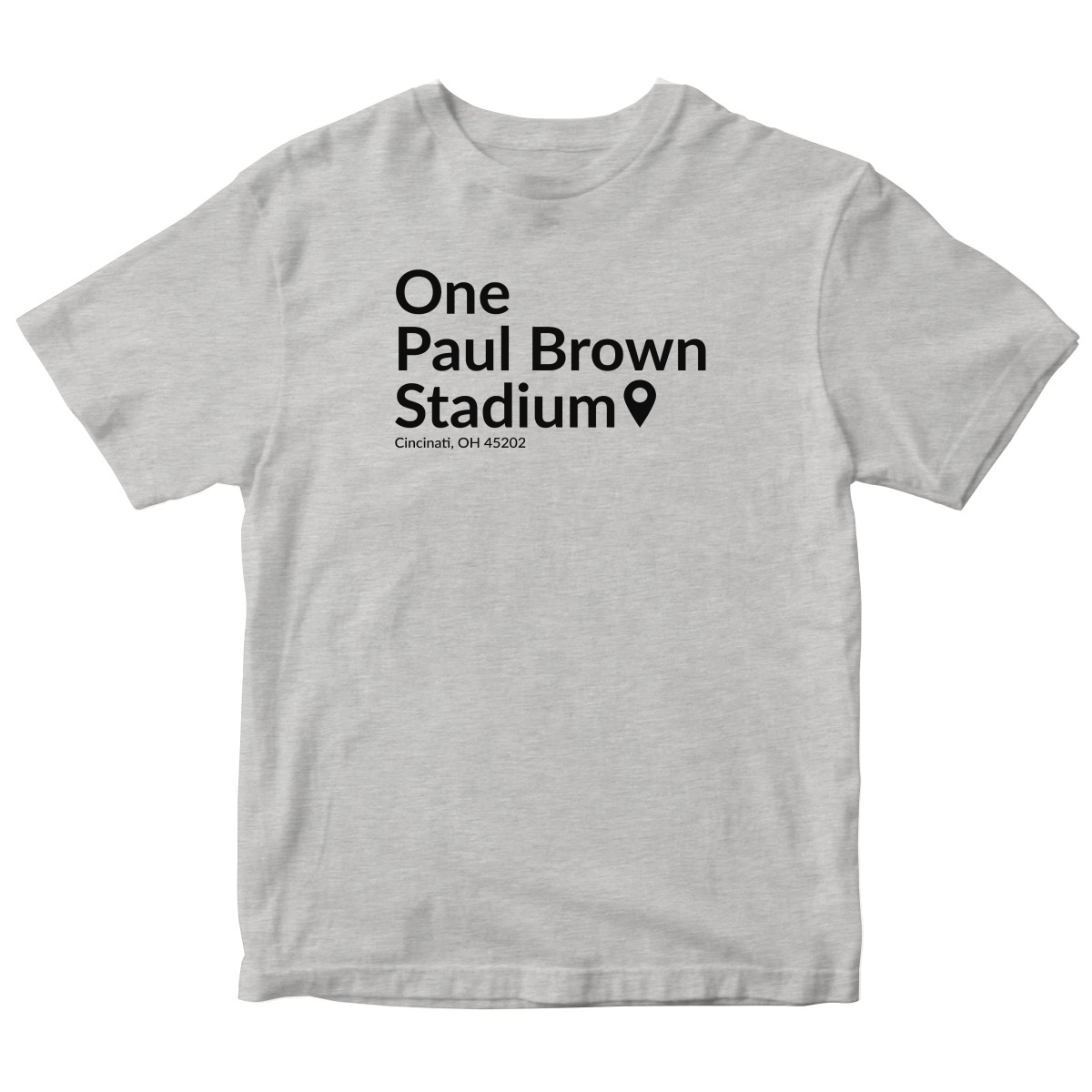 Cincinnati Football Stadium Kids T-shirt | Gray