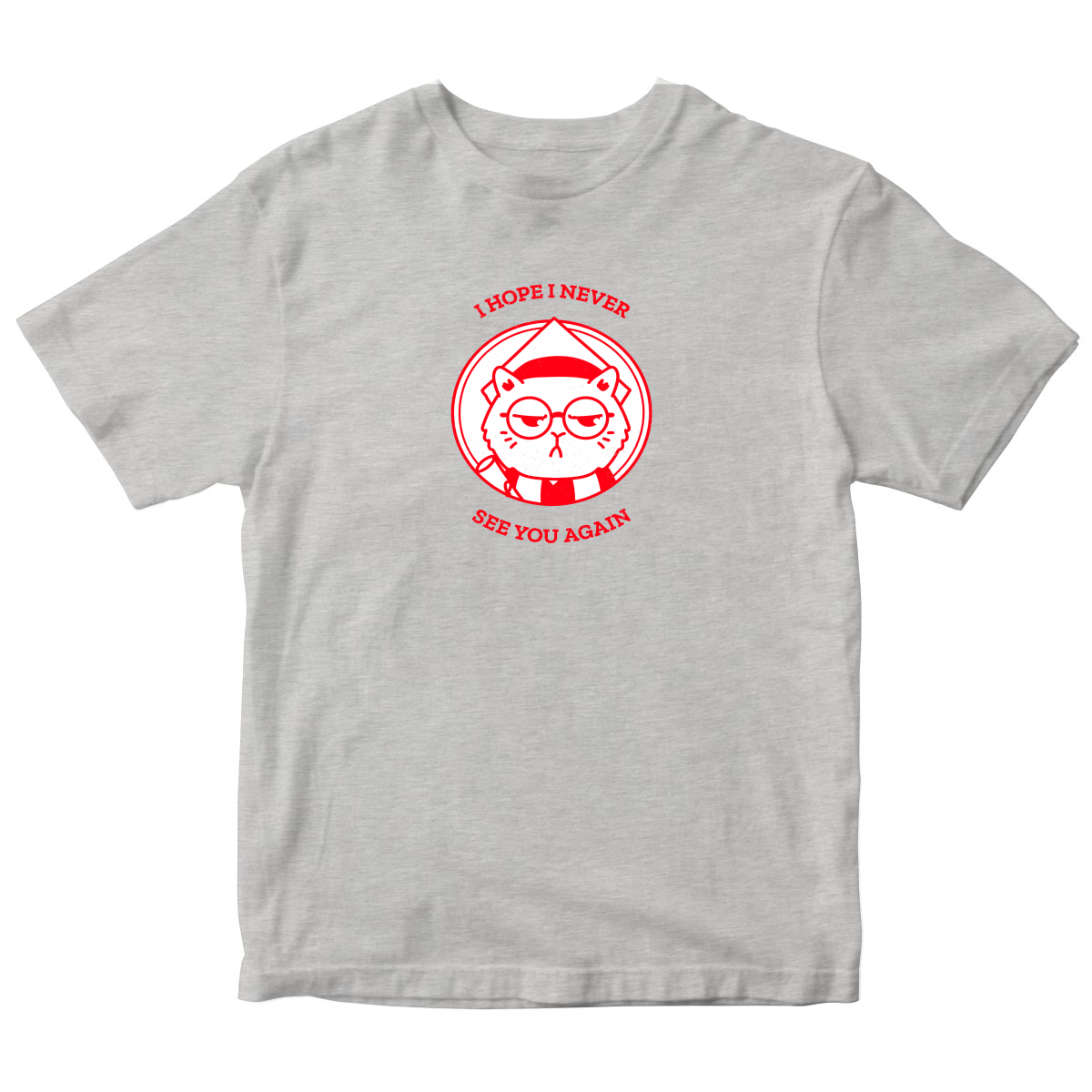 I Hope I Never See You Again Kids T-shirt | Gray
