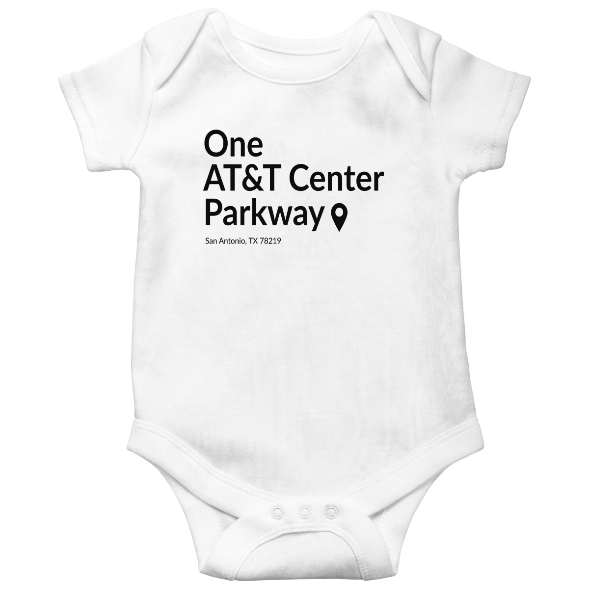 San Antonio Basketball Stadium Baby Bodysuits | White