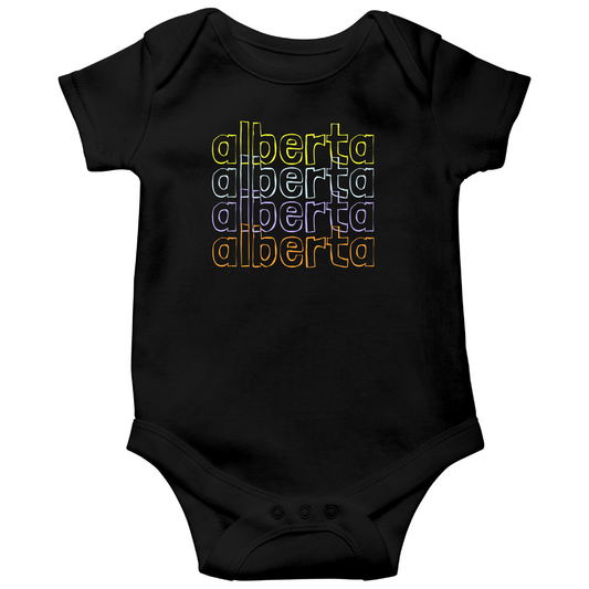 Alberta  Baby Bodysuits | Black