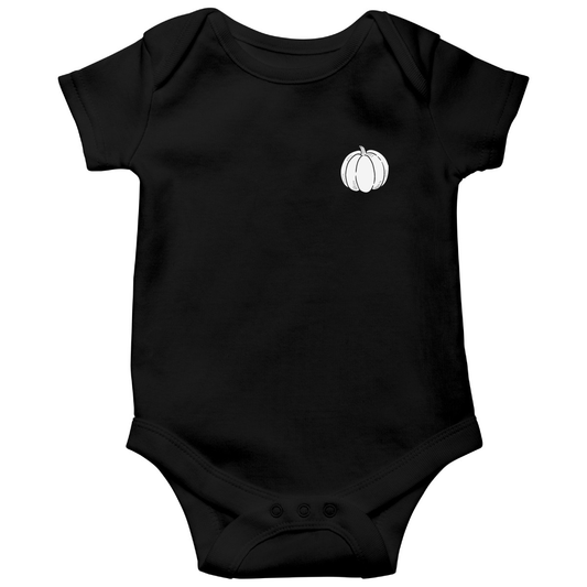 Pumpkin Pocket Baby Bodysuits | Black