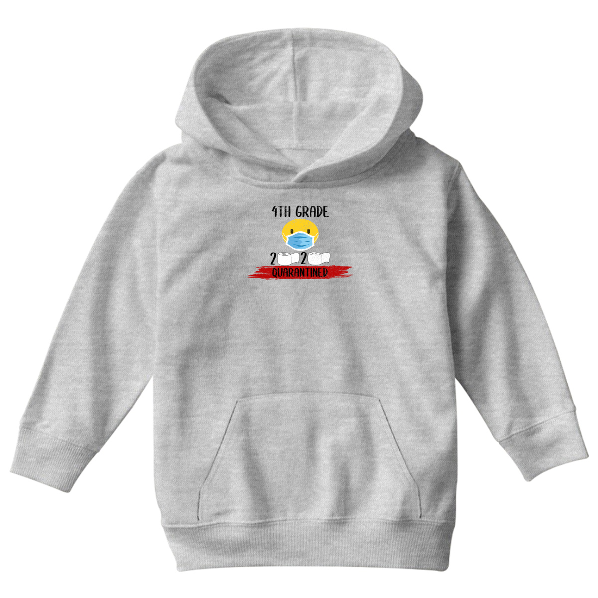 4th Grader Quarantined Kids Hoodie | Gray