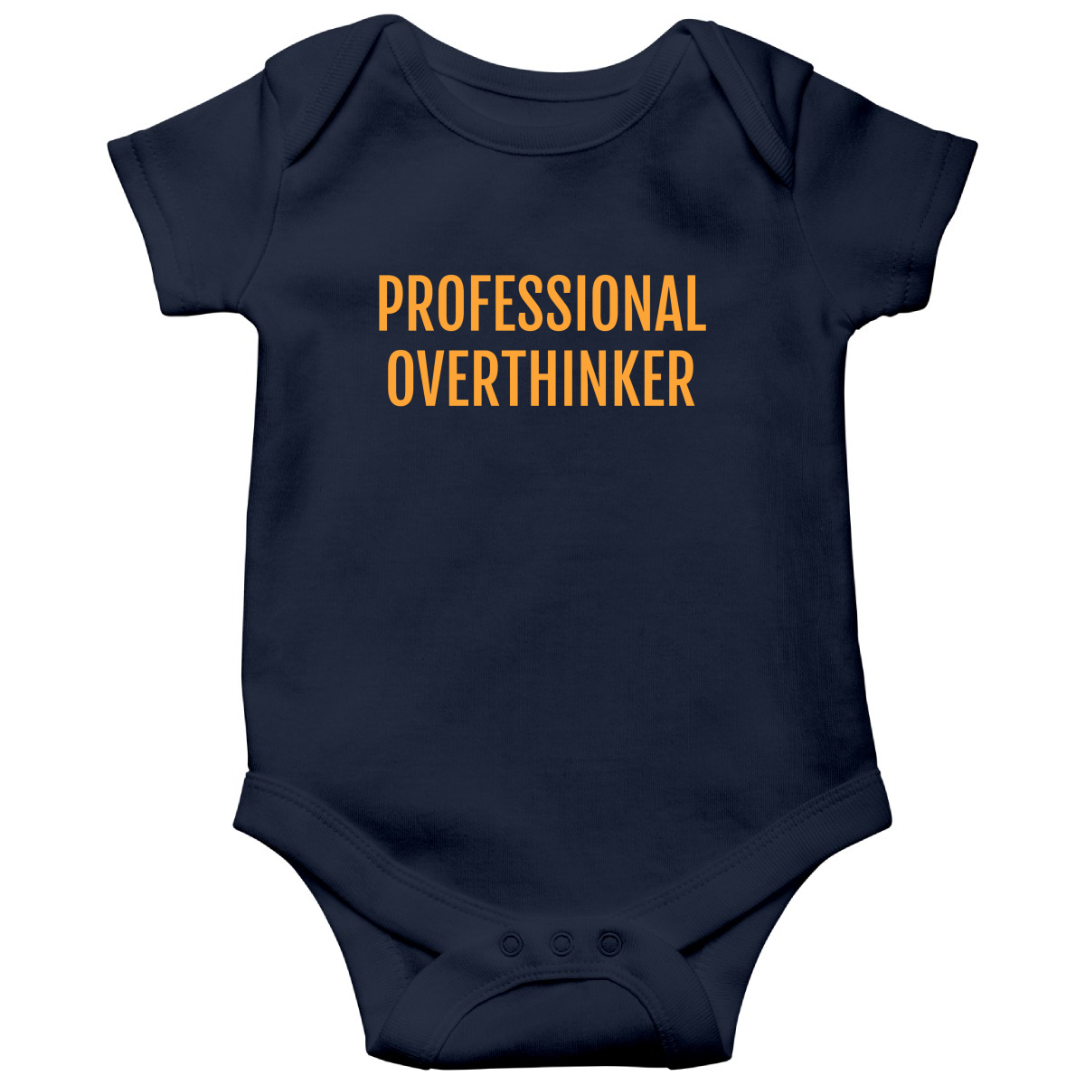 Professional Overthinker Baby Bodysuits | Navy