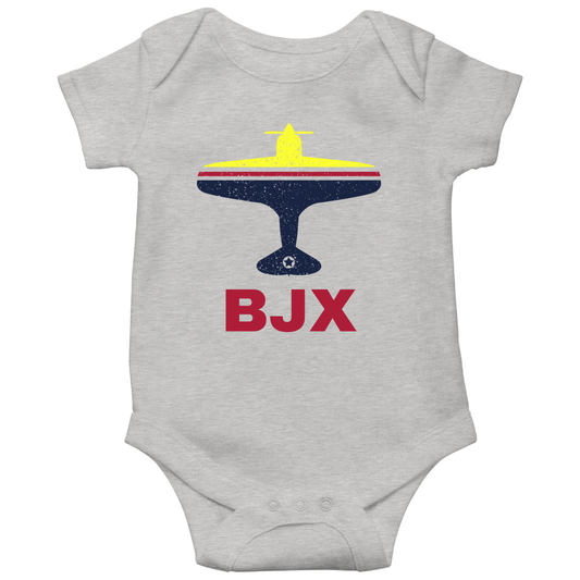 FLY Guanajuato BJX Airport Baby Bodysuits | Gray