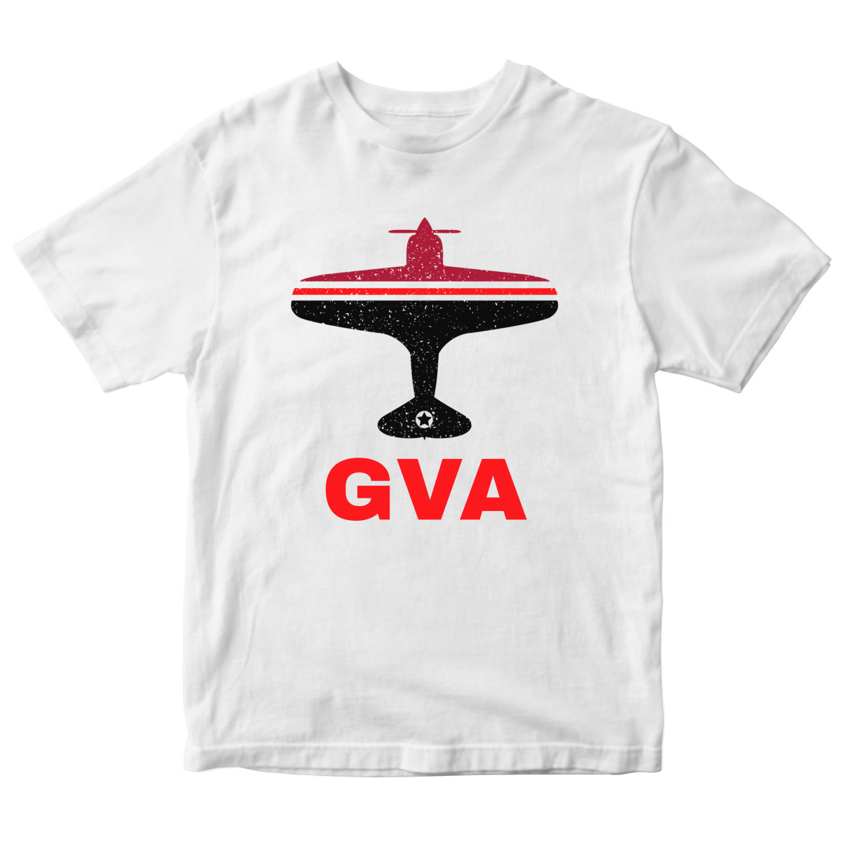 Fly Geneva GVA Airport Kids T-shirt | White