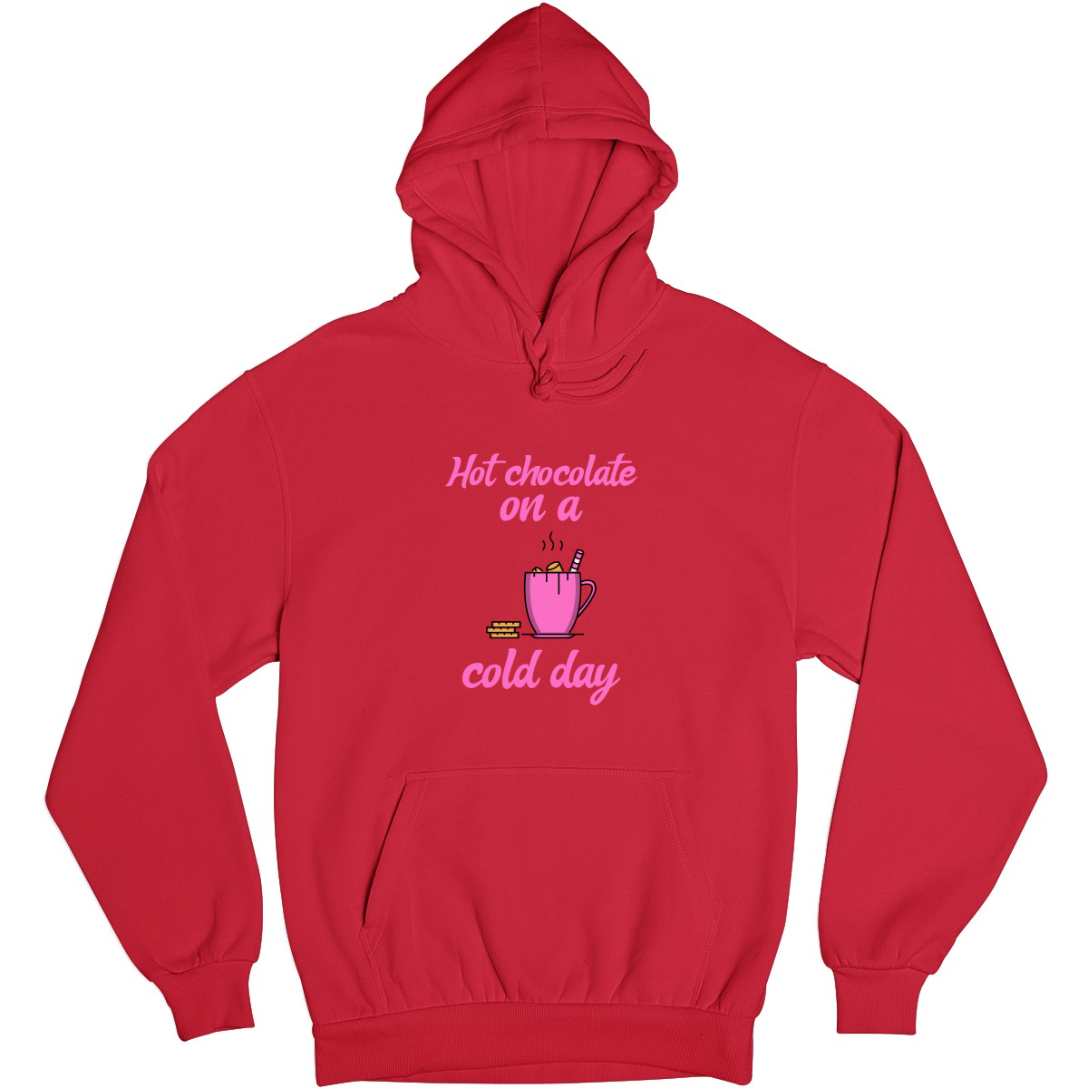 Hot Chocolate on a Cold Day Unisex Hoodie | Red