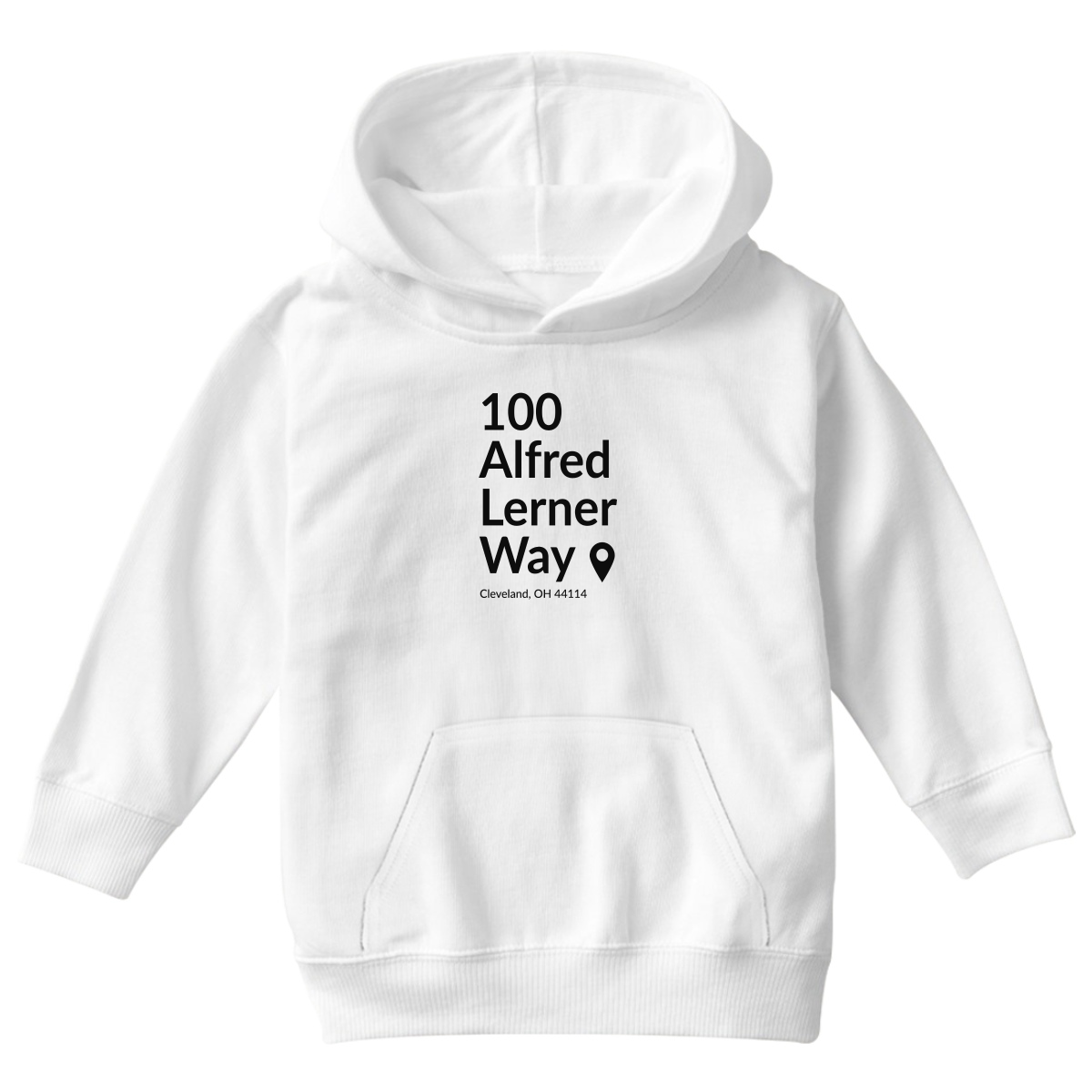 Cleveland Football Stadium Kids Hoodie | White