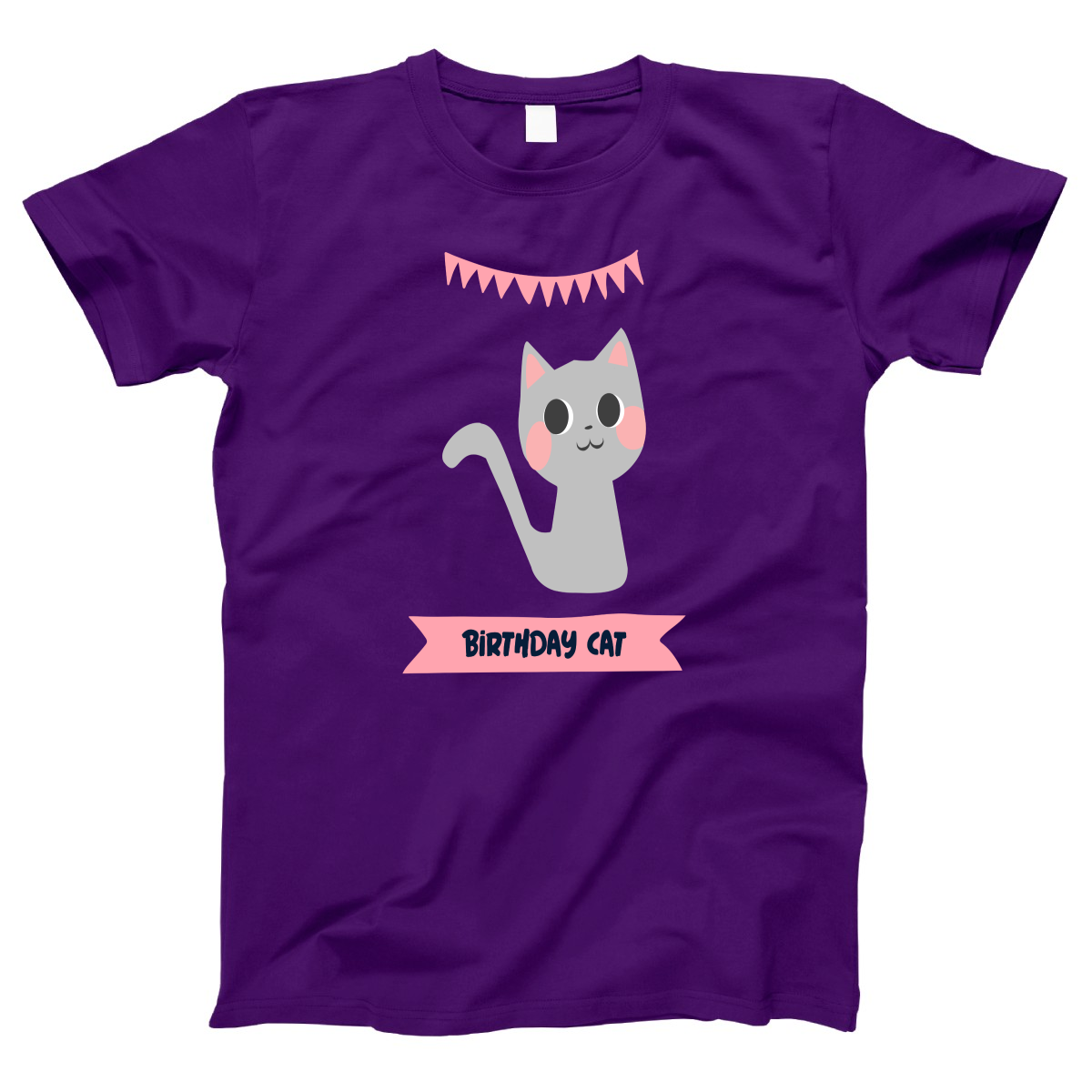 Birthday Cat Women's T-shirt | Purple