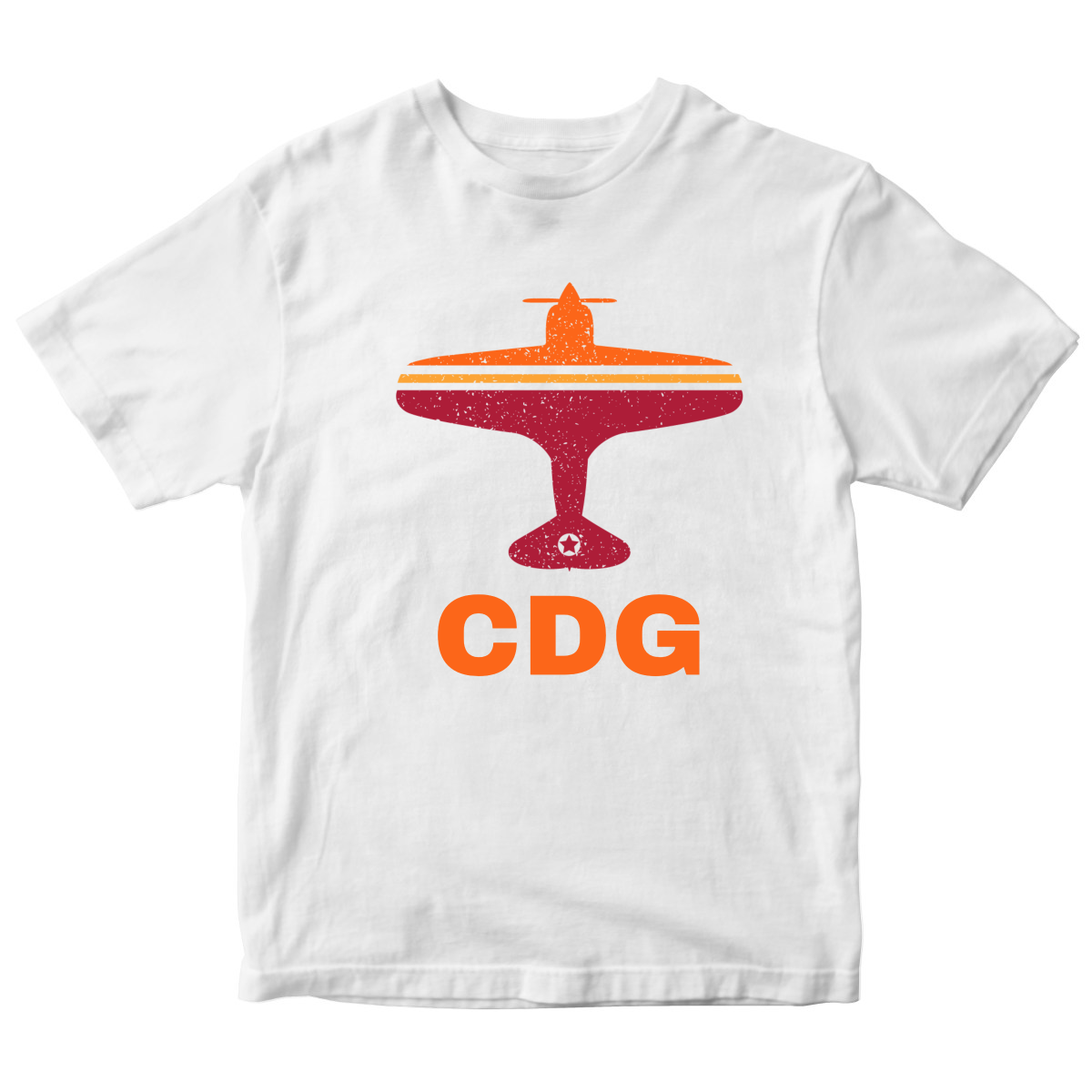 Fly Paris CDG Airport Kids T-shirt | White
