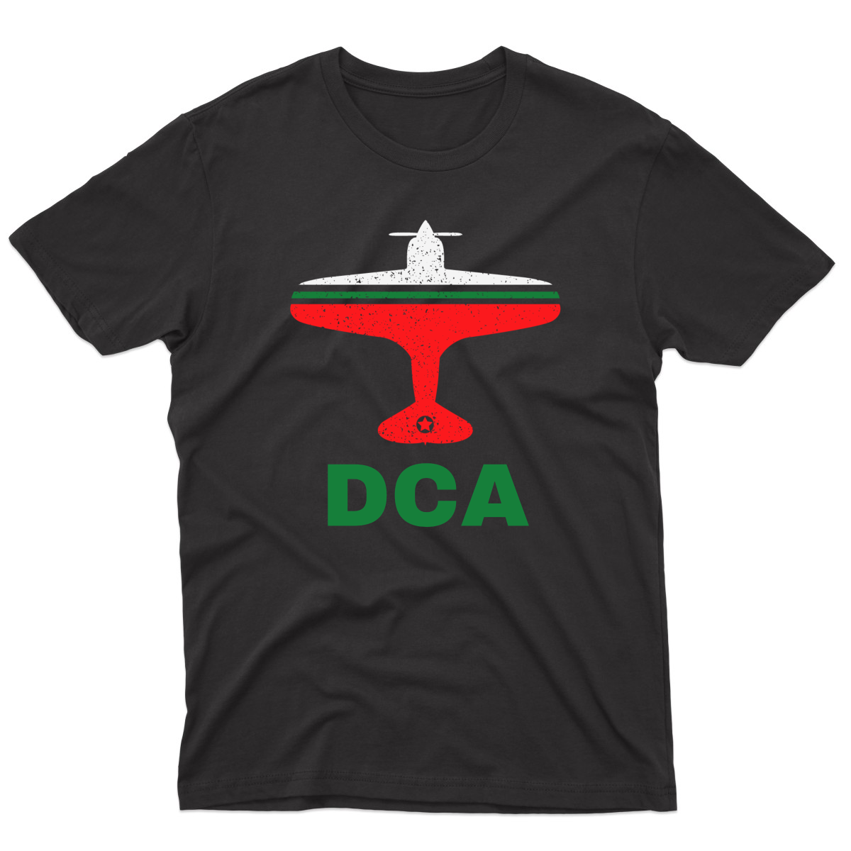 Fly Washington D.C. DCA Airport Men's T-shirt | Black