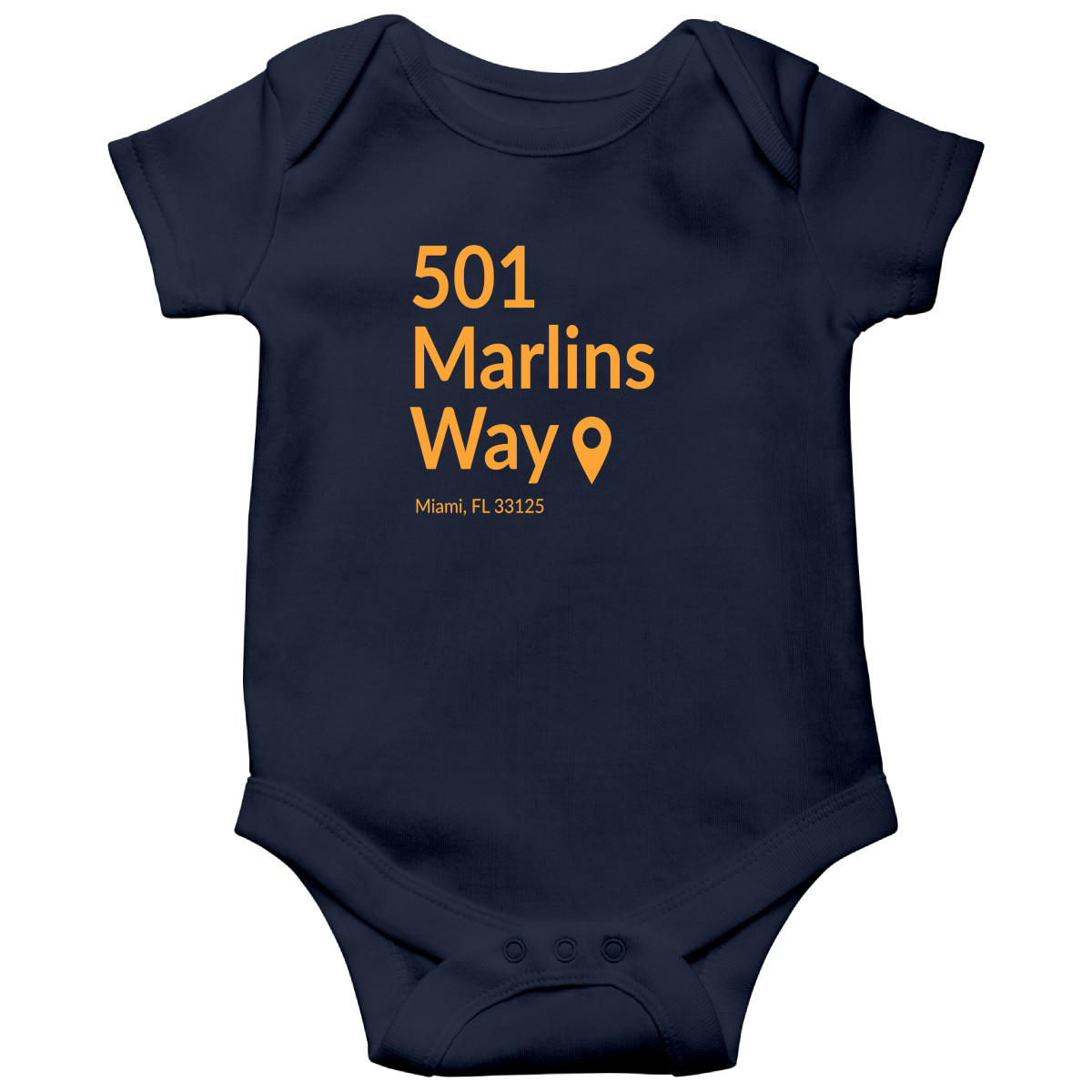 Miami Baseball Stadium  Baby Bodysuits | Navy