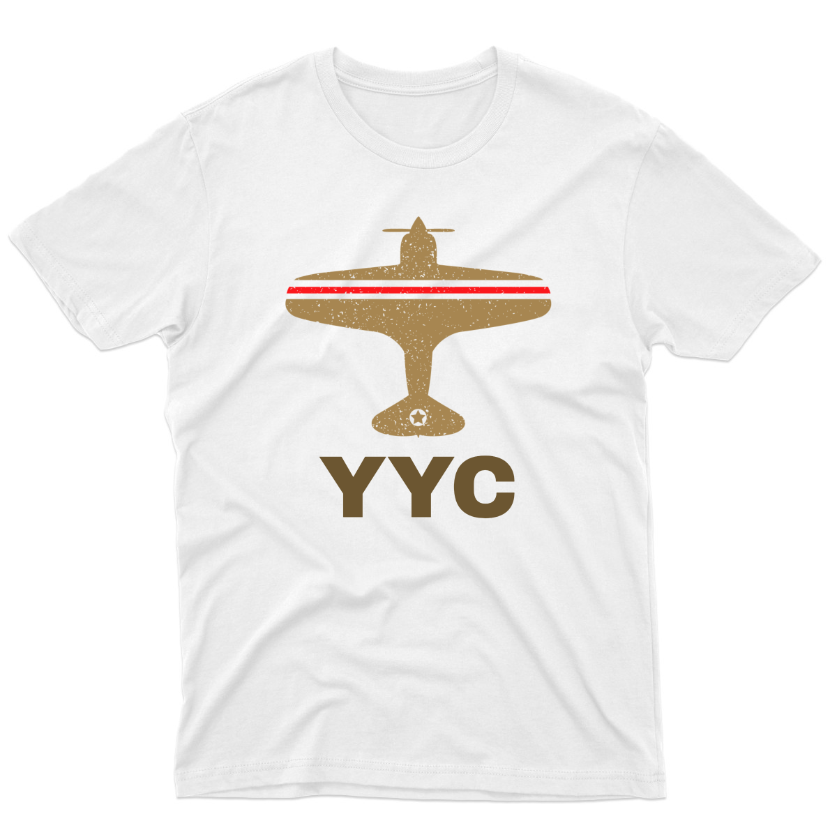 Fly Calgary YYC Airport Men's T-shirt | White