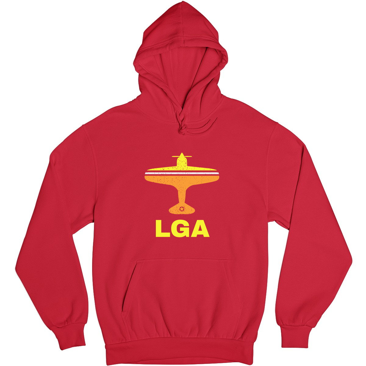 Fly New York LGA Airport Unisex Hoodie | Red