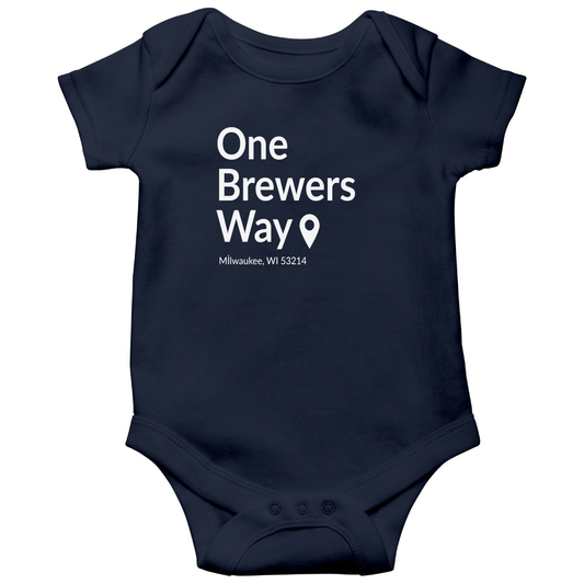 Milwaukee Baseball Stadium Baby Bodysuits | Navy